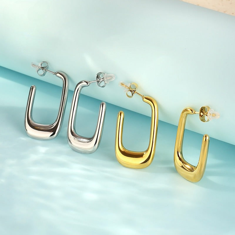 Chunky U-Hoop Earrings