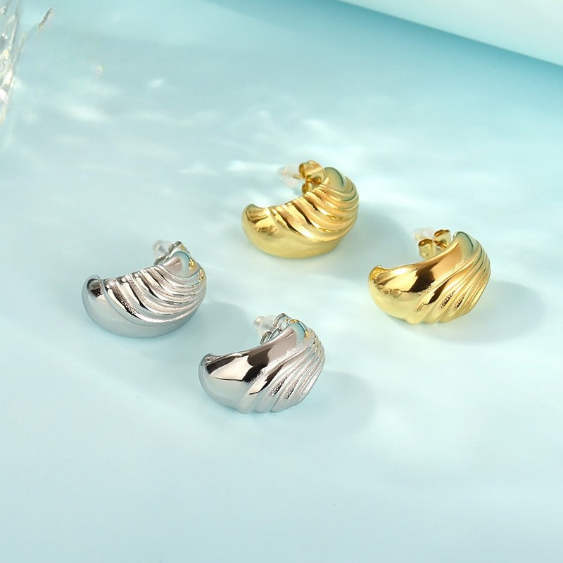 Gold & Silver Wave Earrings