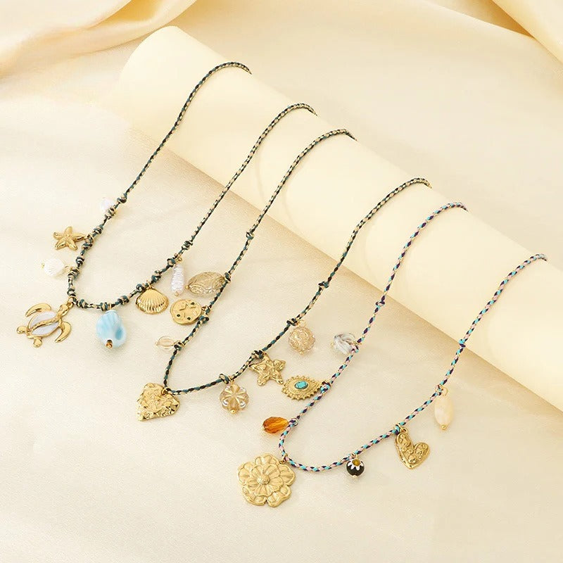Bohemian Charm Pendant Necklace Collection