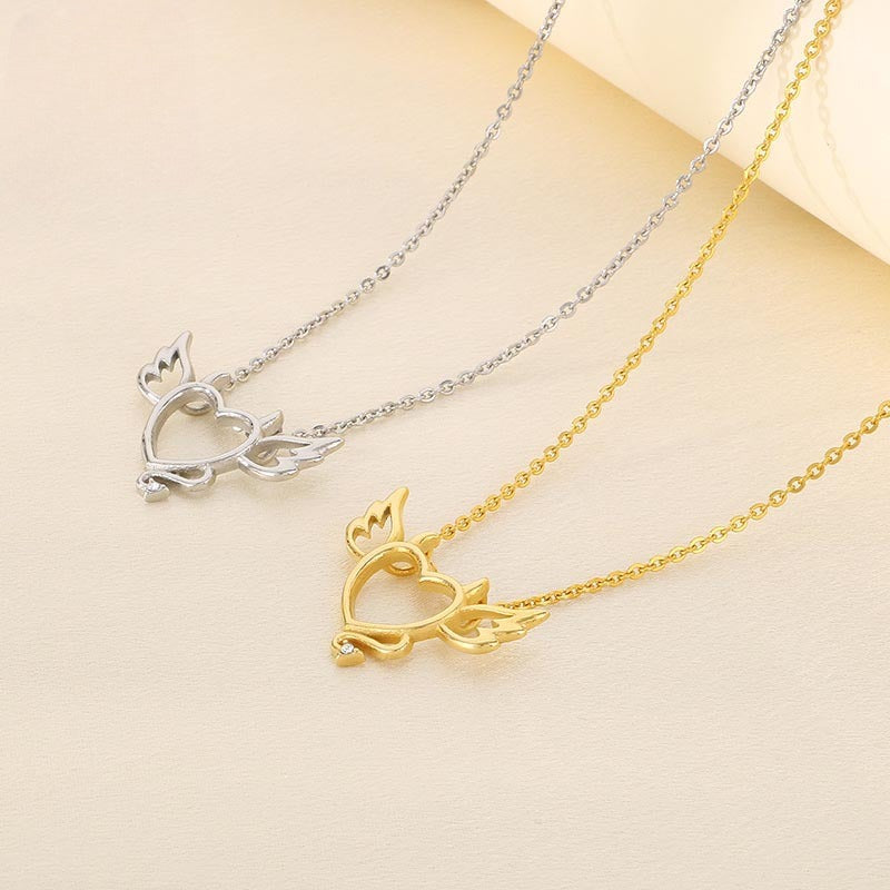 Heart with Wings Pendant Necklace