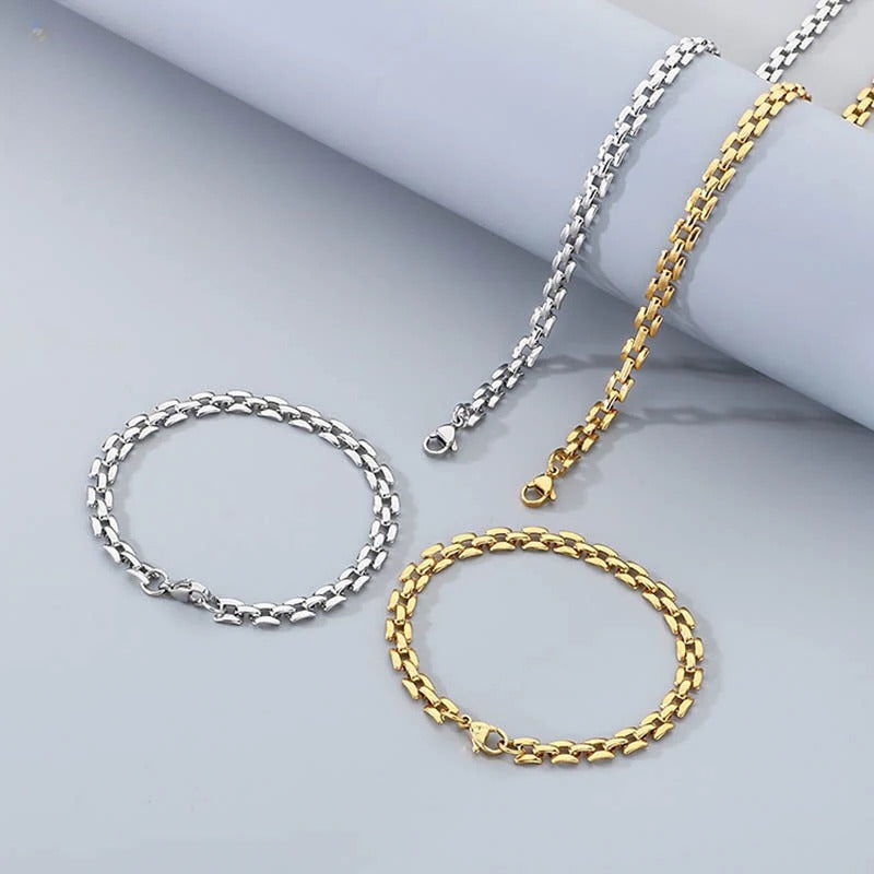 Classic Flat-Link Chain Bracelet