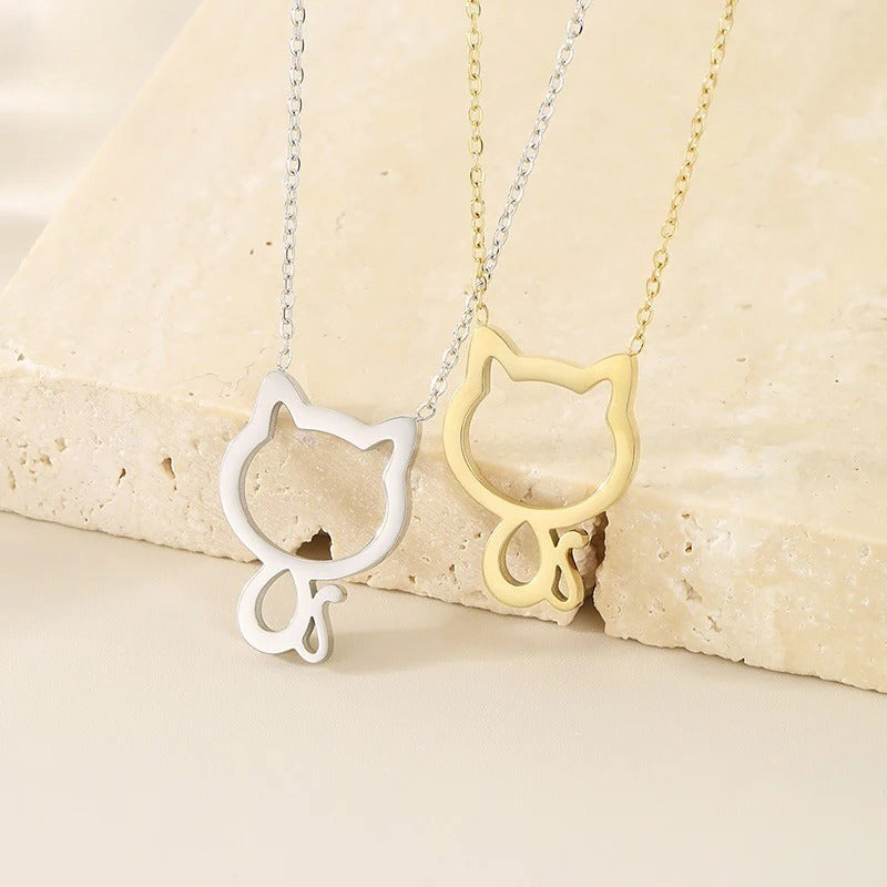 Stainless Steel Pet Lover Letter Pendant Necklace