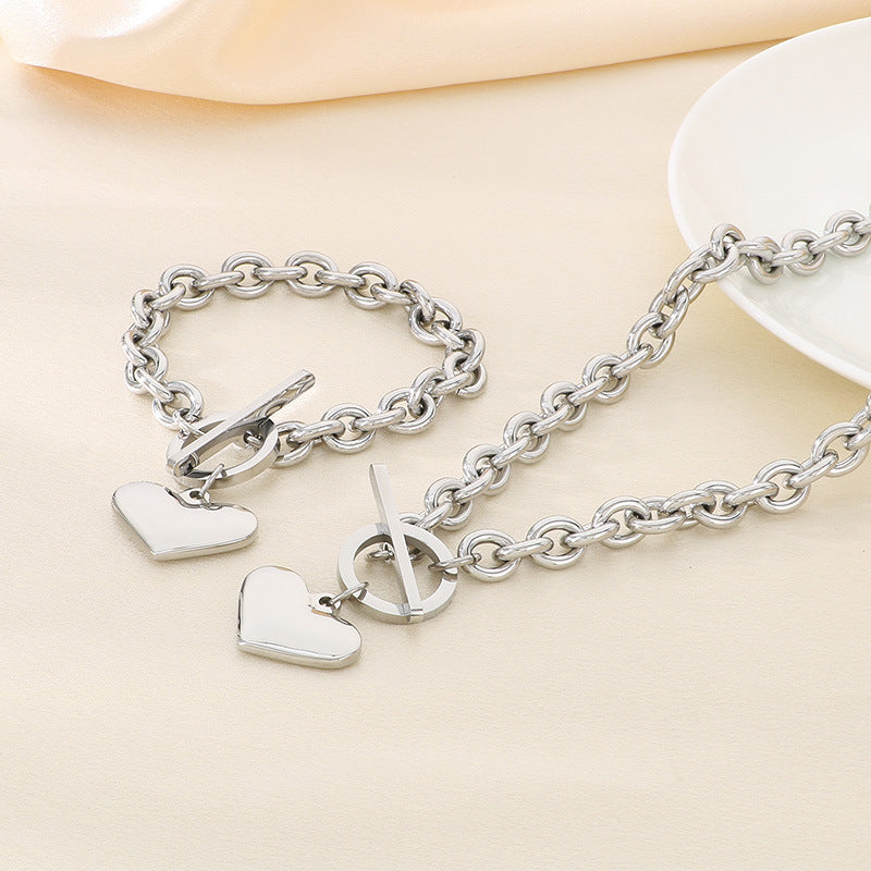 Heart Toggle Chain Necklace Collection