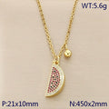 Stainless Steel Fruit Charm Necklace
