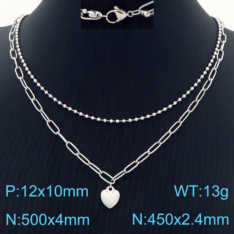 Multi-Chain Heart Pendant Necklace Collection