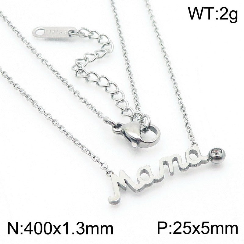 Minimal “Mama” Name Jewelry Set