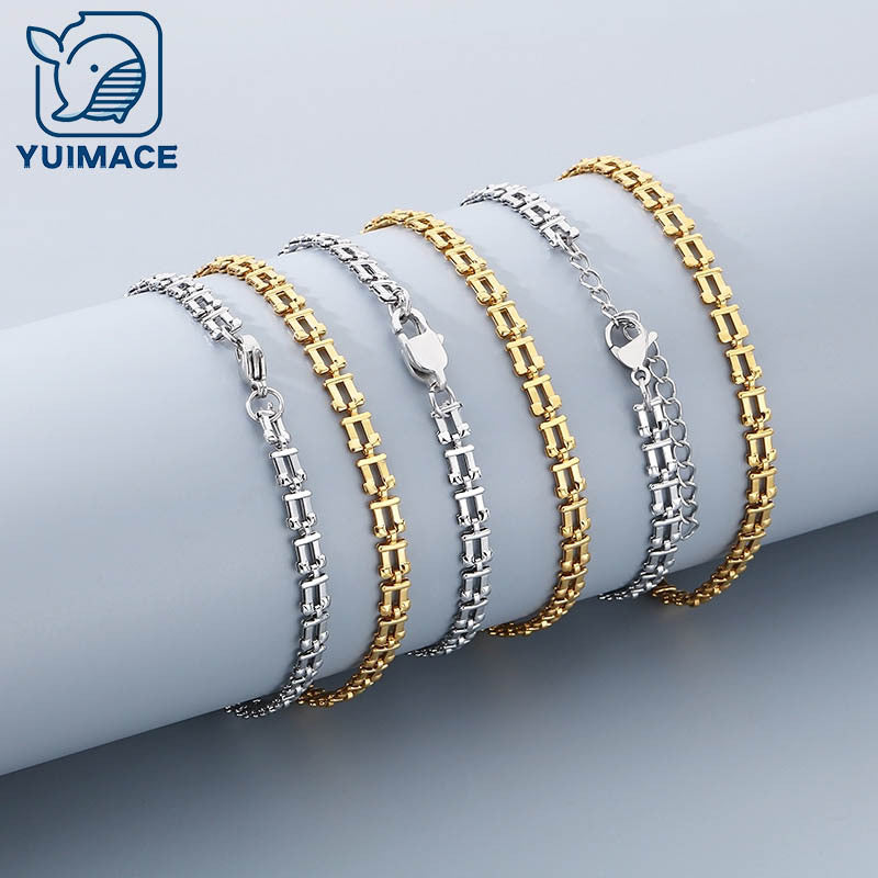 New high-end personalized stainless steel hollow u-shaped chain bracelet women's design 18k titanium steel bracelet accessories in stock