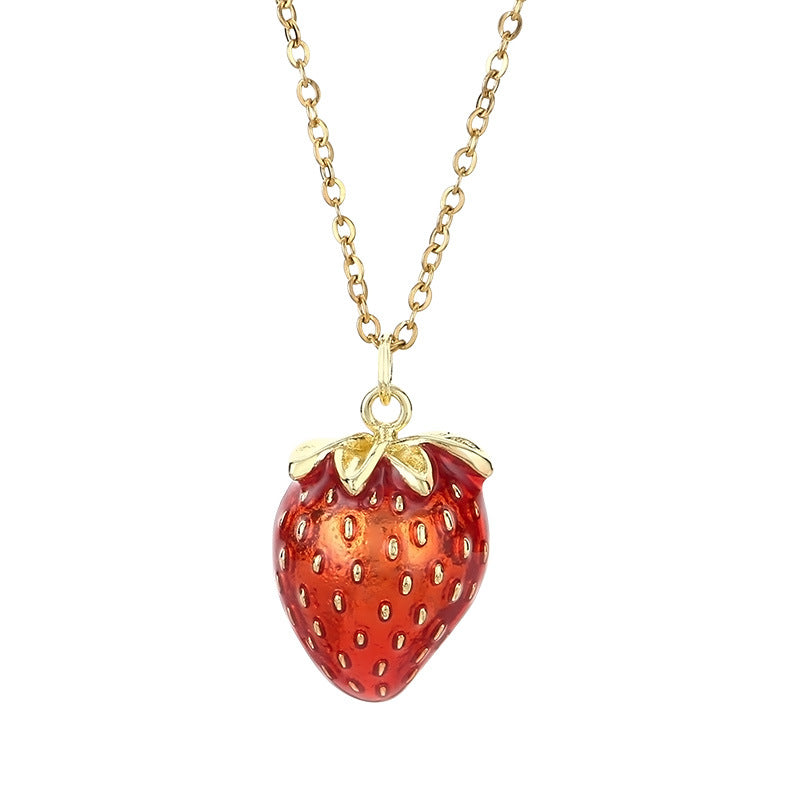 Stainless Steel Fruit Charm Necklace