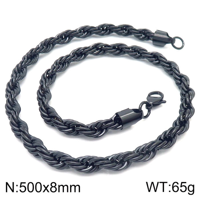 Stainless Steel Rope Chain Necklace