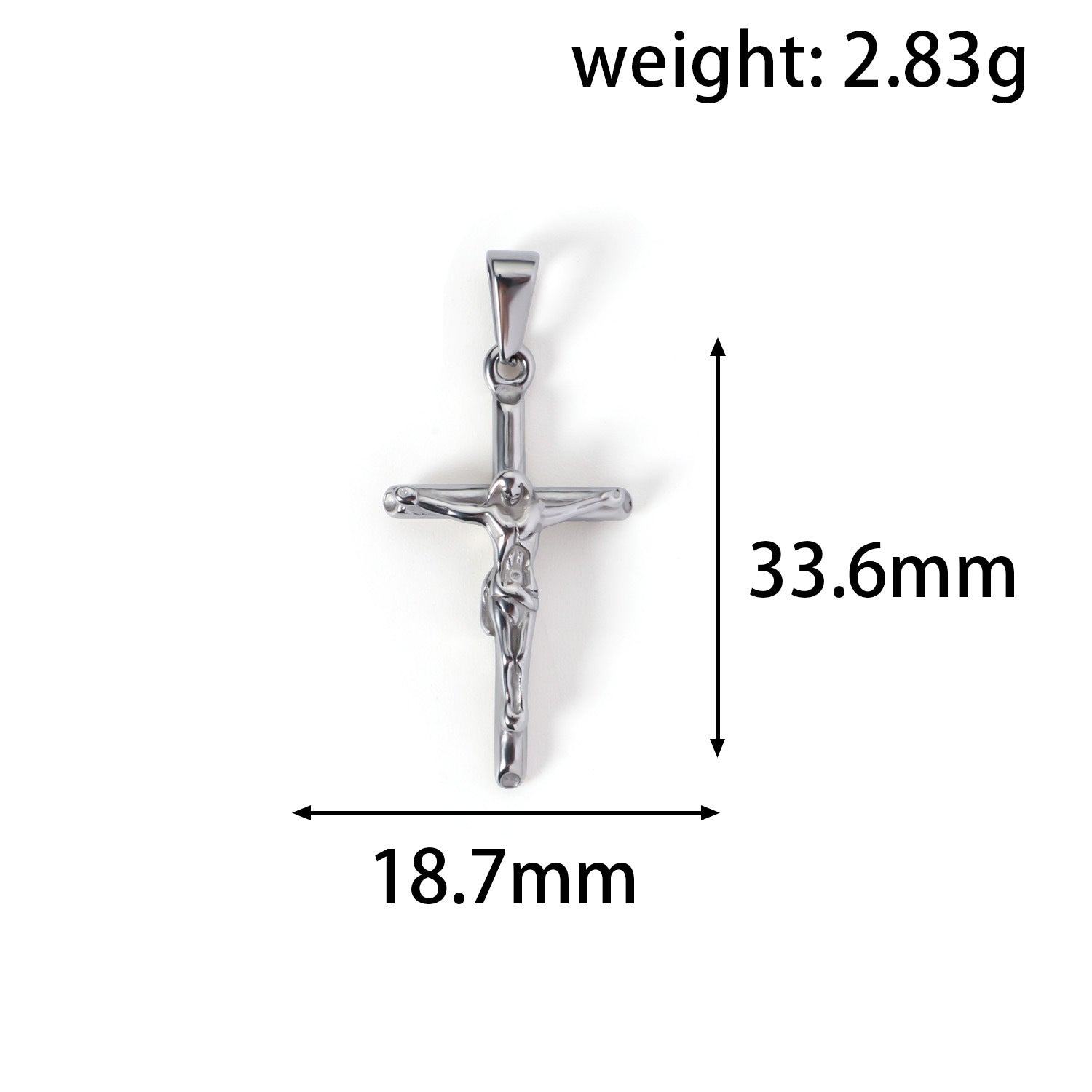 Cross-border European and American jewelry: titanium steel cross necklace pendant, personalized literary and artistic retro stainless steel clavicle chain accessories