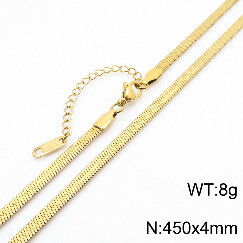 Minimalist Herringbone Chain Necklace