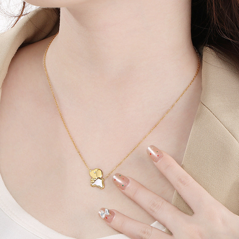Cute Elephant Pendant Necklace