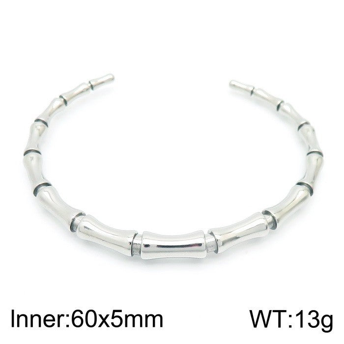 Bamboo Texture Cuff Bangles