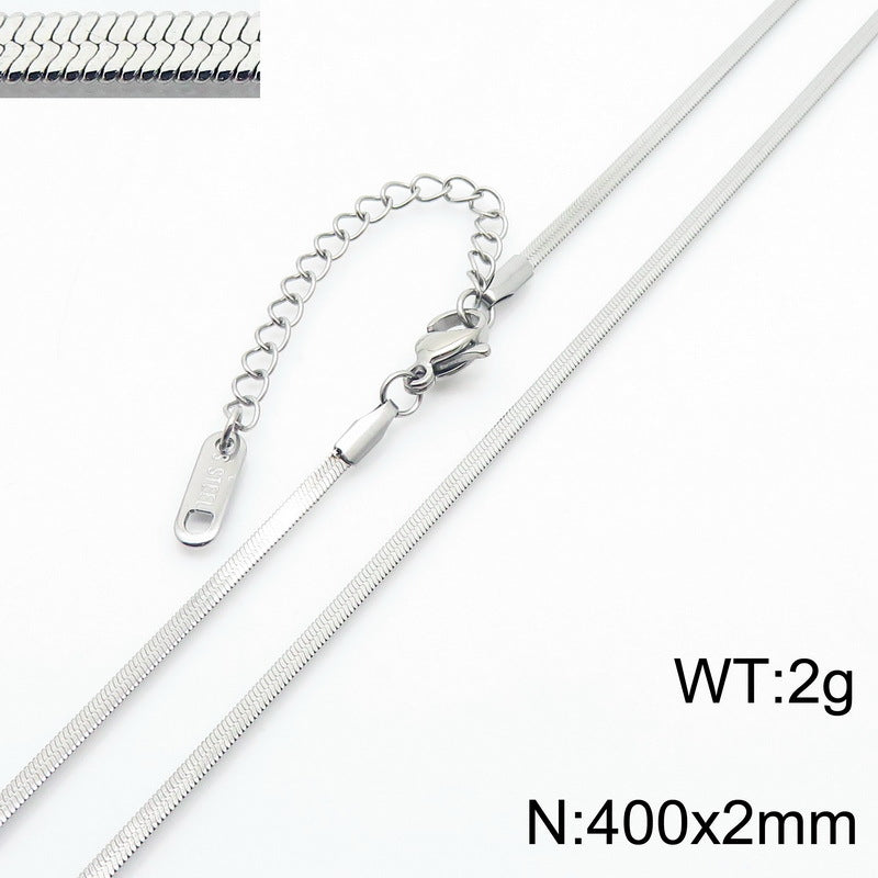 Minimalist Herringbone Chain Necklace