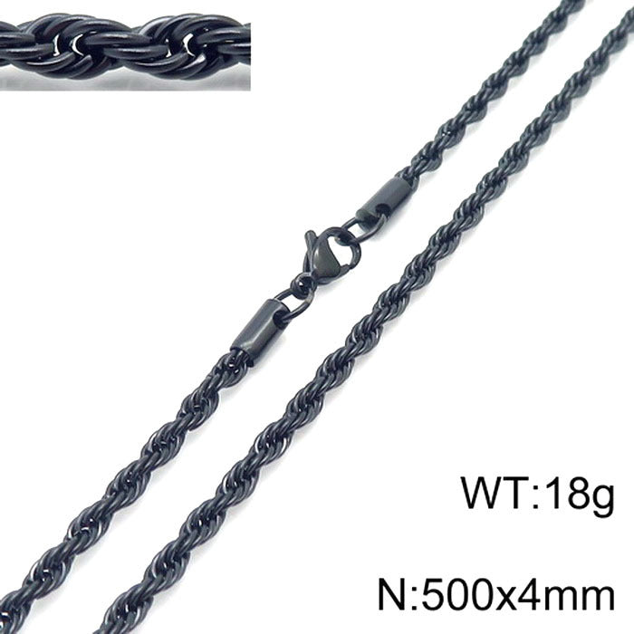 Stainless Steel Rope Chain Necklace