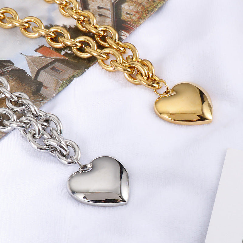 Chunky Heart Chain Necklace