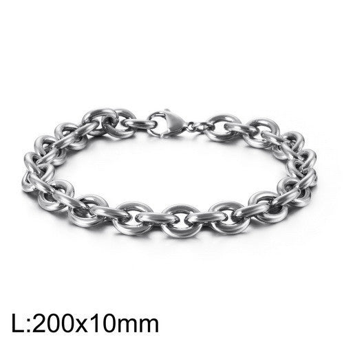 Cross-border foreign trade fashion jewelry, stainless steel chain bracelet ins niche design personalized bracelet women's jewelry
