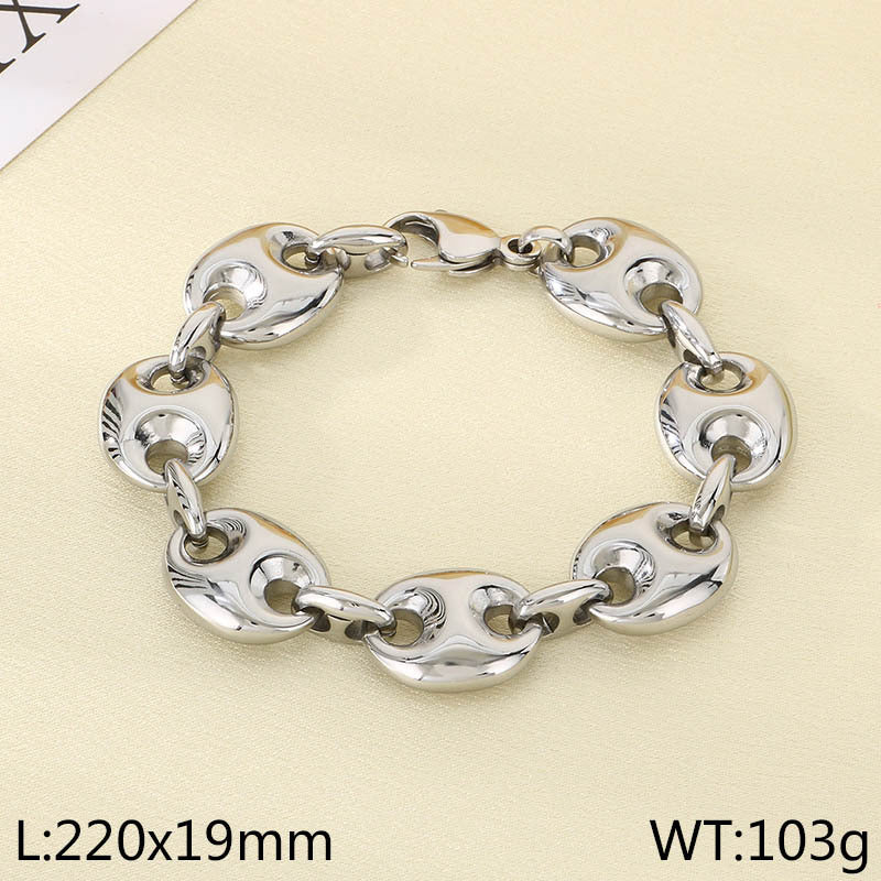 Europe and the United States cross-border high-grade stainless steel 18k gold pig nose bracelet summer versatile bracelet jewelry spot wholesale