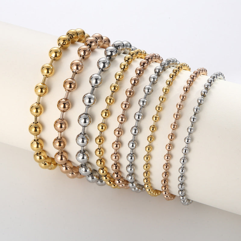 Classic Polished Bead Chain Necklace