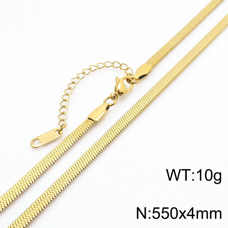Minimalist Herringbone Chain Necklace