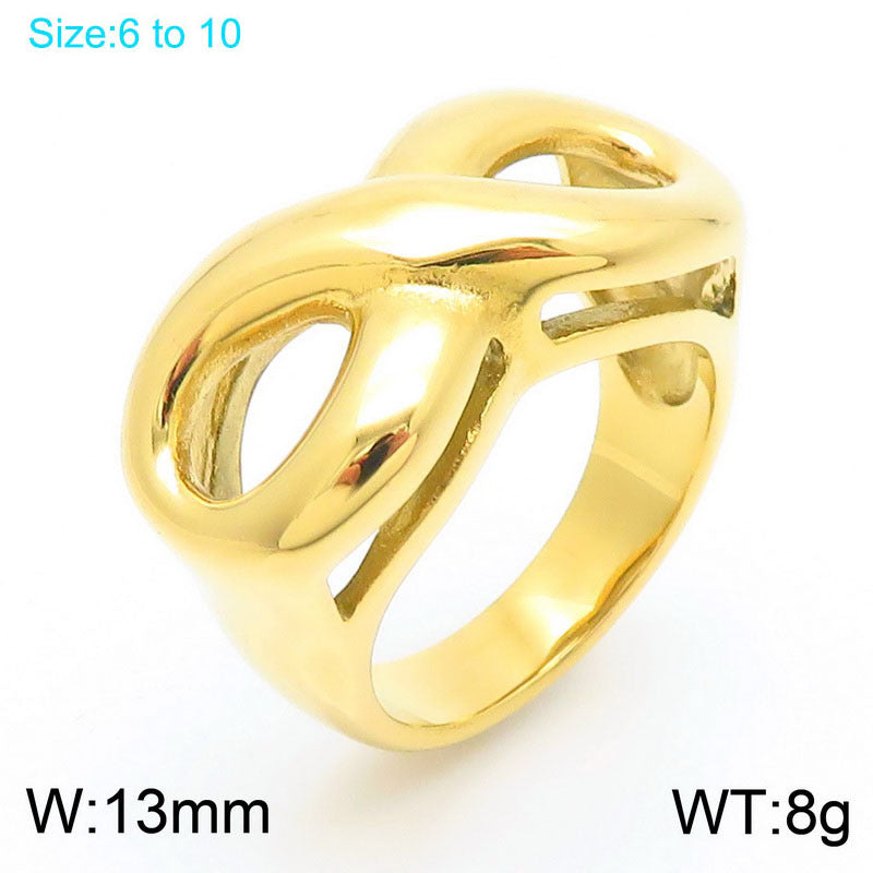 Infinity Knot Jewelry Set – Stainless Steel Earrings, Ring & Necklace (Gold / Silver)