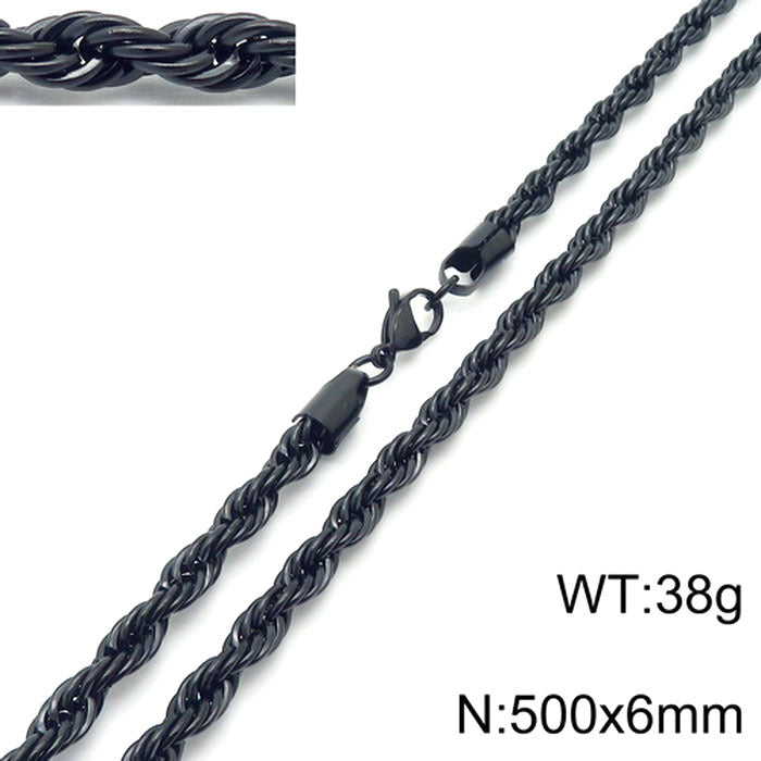 Stainless Steel Rope Chain Necklace