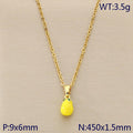 Mini Fruit Charm Gold Chain Necklace