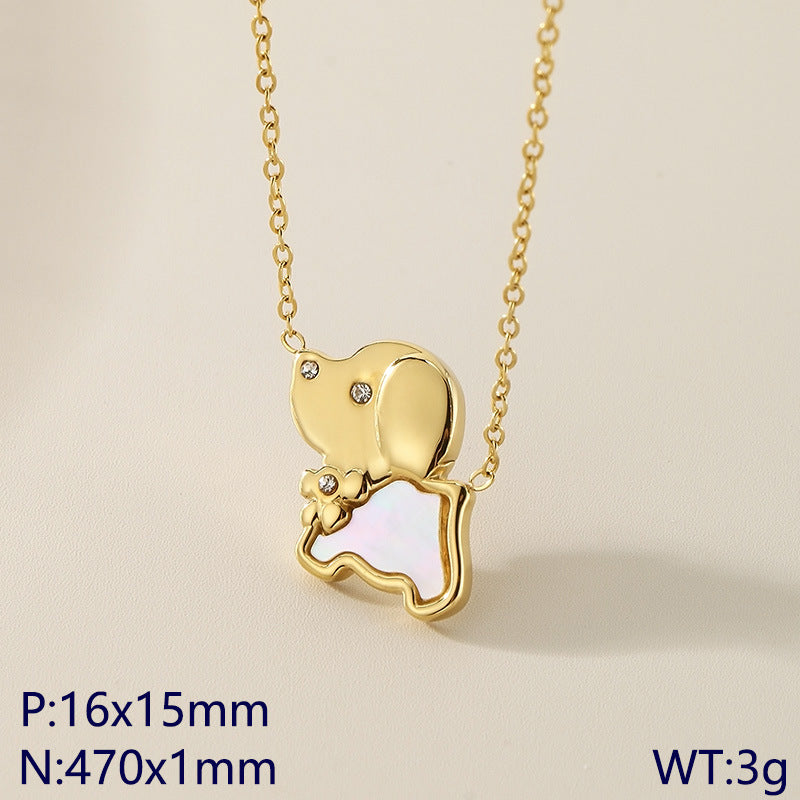 Cute Elephant Pendant Necklace