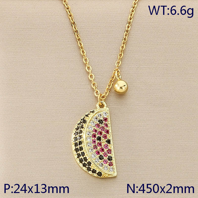 Stainless Steel Fruit Charm Necklace