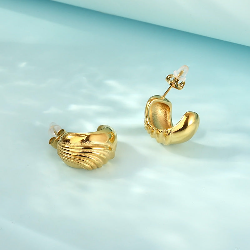 Gold & Silver Wave Earrings