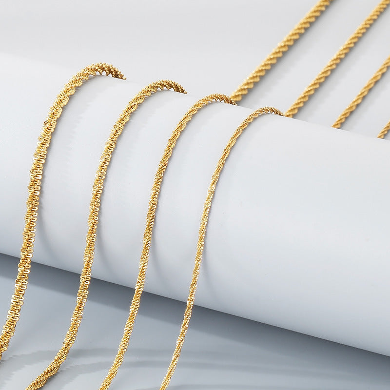 Minimalist Gold & Silver Spring Chain Necklace