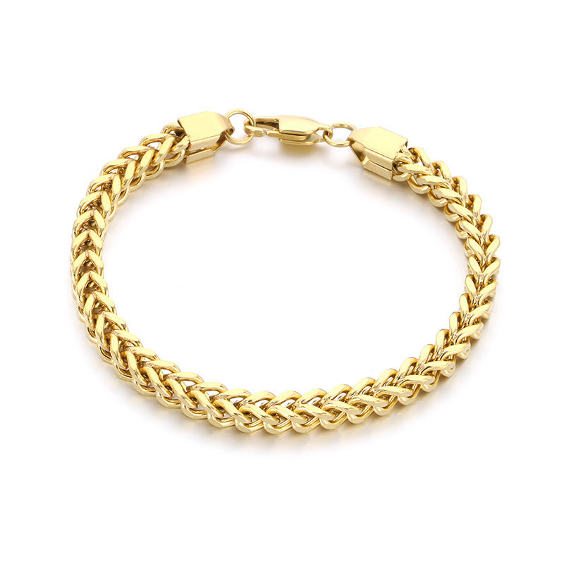Gold Minimal Symbol Chain Bracelet