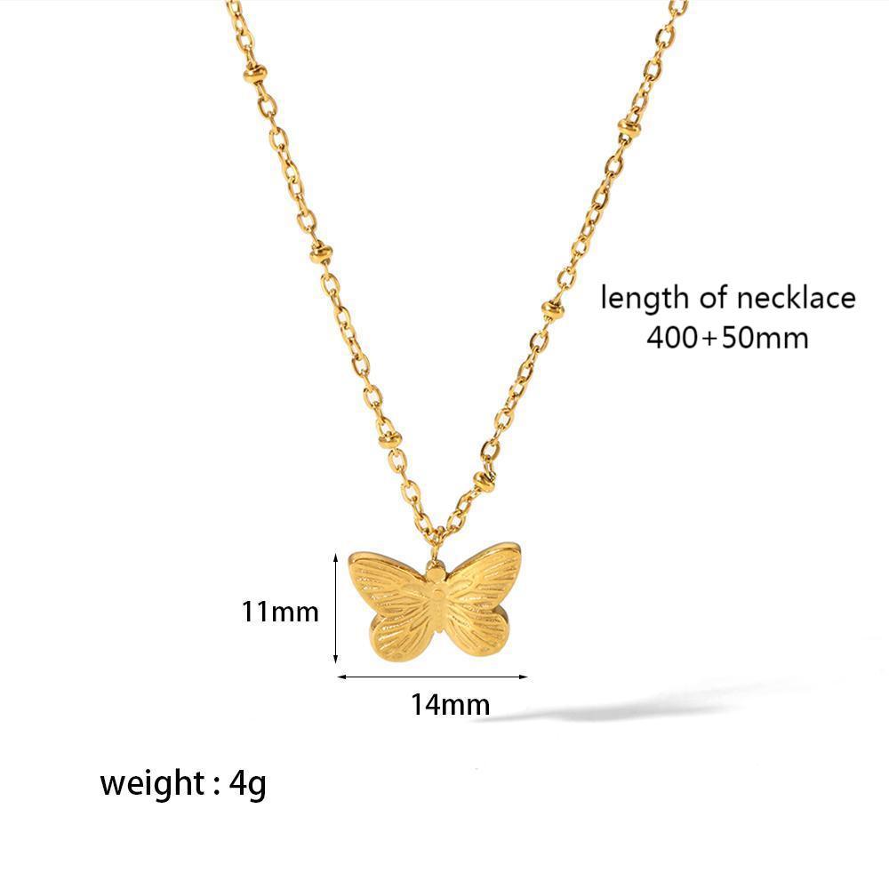 Cross-border hot-selling European and American INS style personalized moon key pendant 18K gold stainless steel fashion high-end necklace