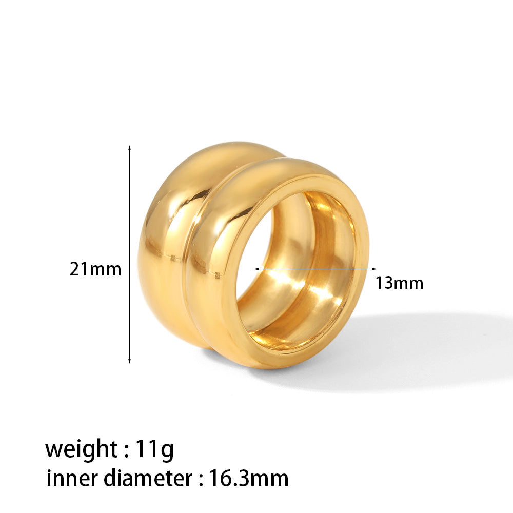 Titanium Steel Casting Smooth Ring