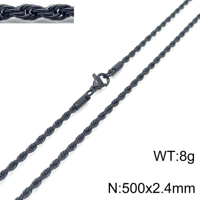 Stainless Steel Rope Chain Necklace