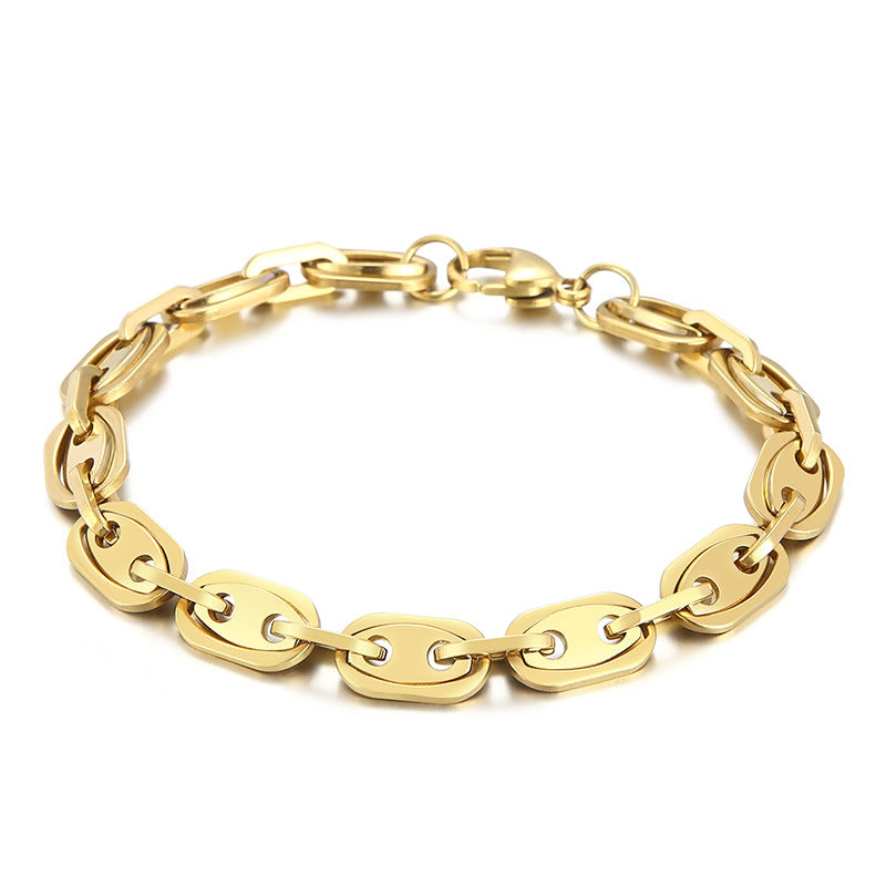 Gold & Silver Oval Link Bracelet