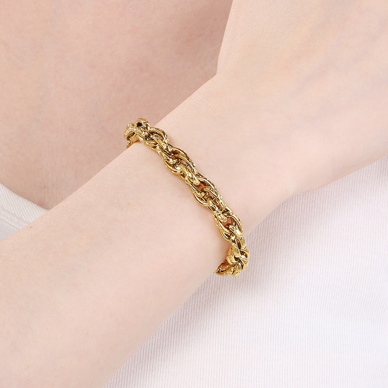 Gold & Silver Chain Link Bracelet