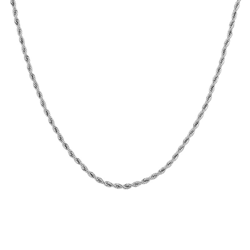 European and American cross-border explosive simple retro stainless steel vacuum plating gold twist chain pendant chain wholesale