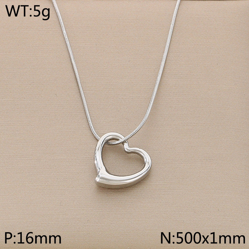 Open Heart Pendant Necklace