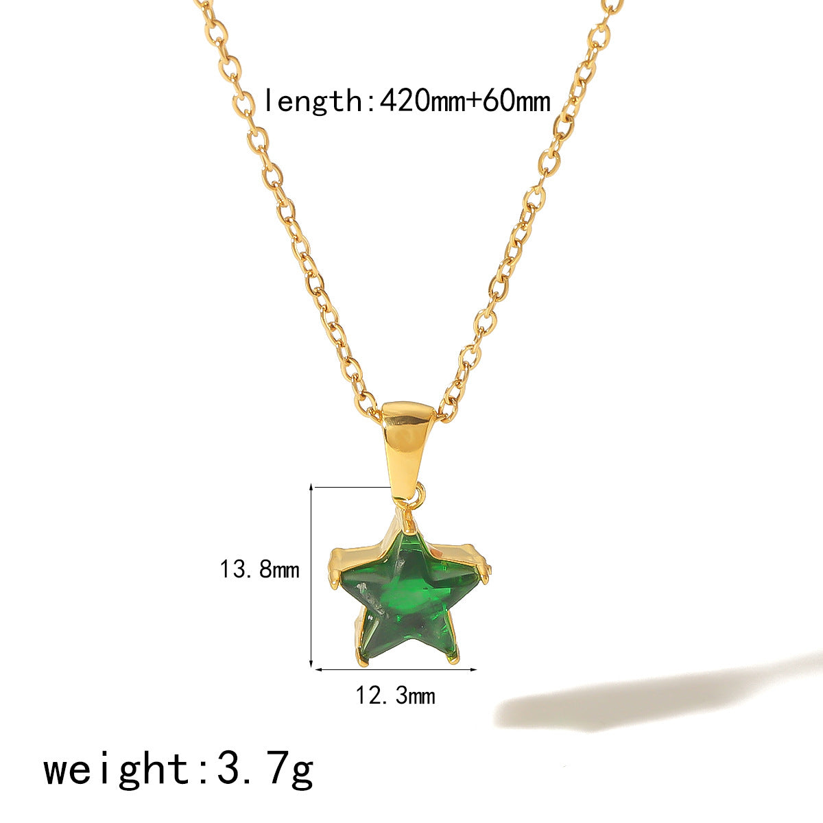 Cross-border new titanium steel high-end fashion necklace 18k Venus star diamond-set pendant collarbone chain necklace