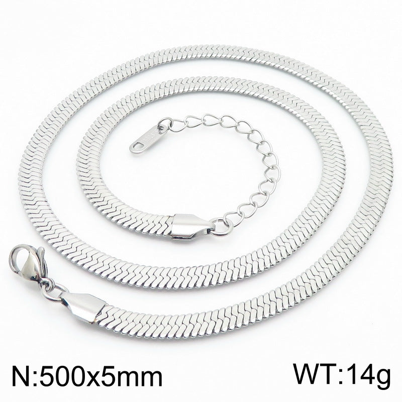 Minimalist Herringbone Chain Necklace