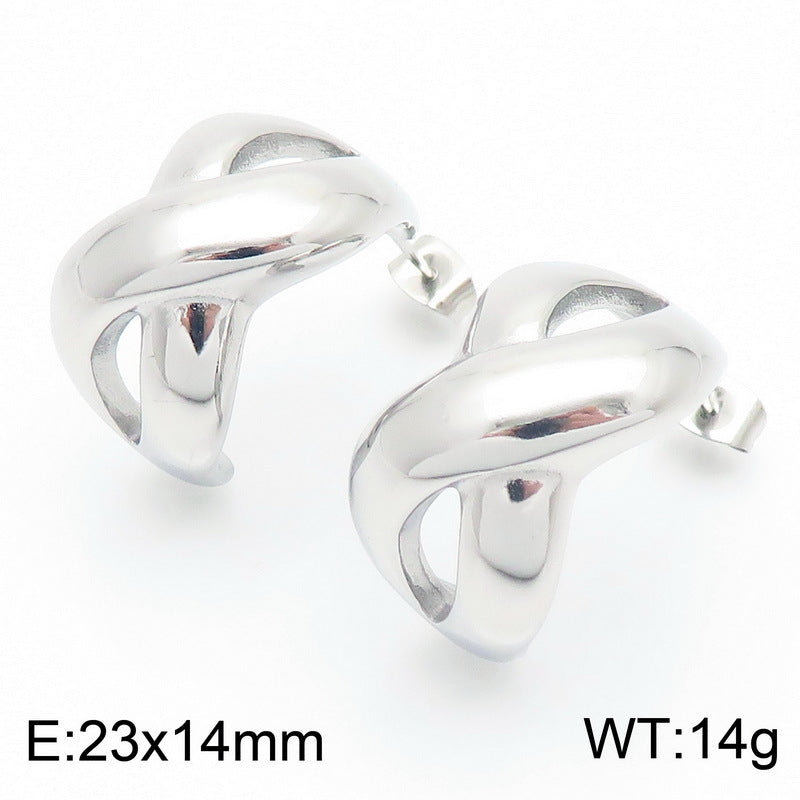 Infinity Knot Jewelry Set – Stainless Steel Earrings, Ring & Necklace (Gold / Silver)