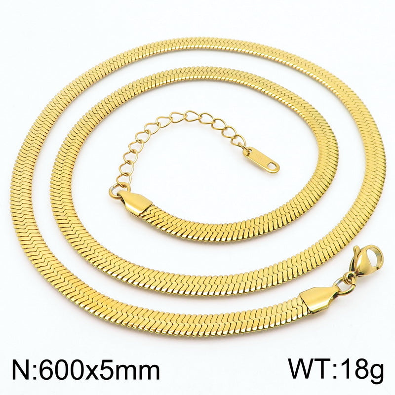 Minimalist Herringbone Chain Necklace