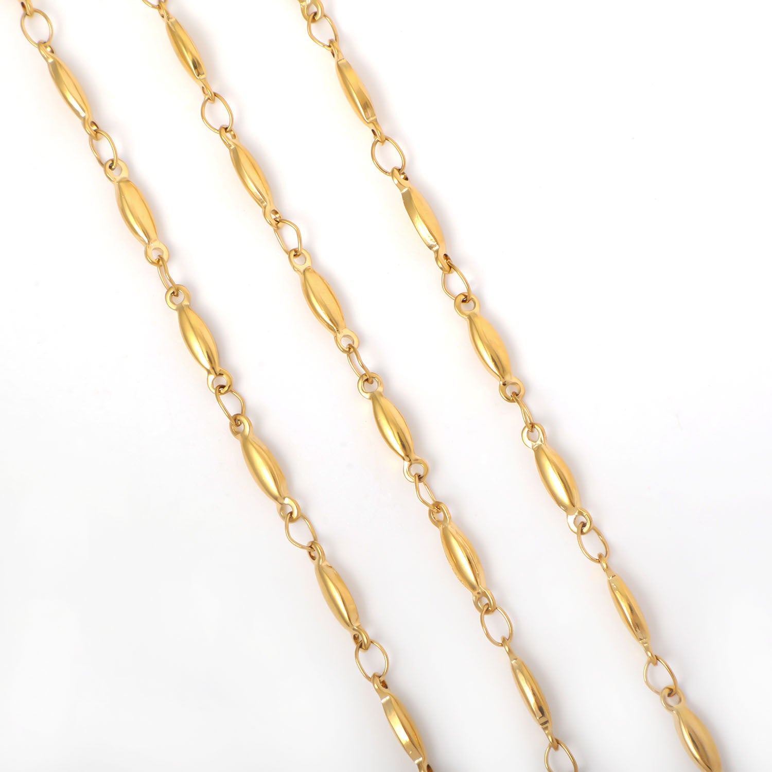 Cross-border stainless steel leaf wavy cross necklace, fashion creative DIY handmade chain jewelry accessories wholesale