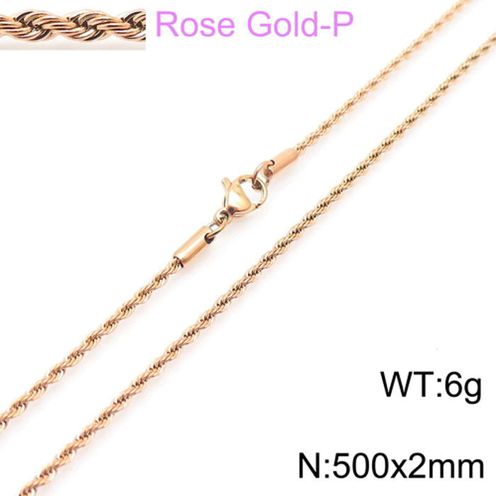 Stainless Steel Rope Chain Necklace