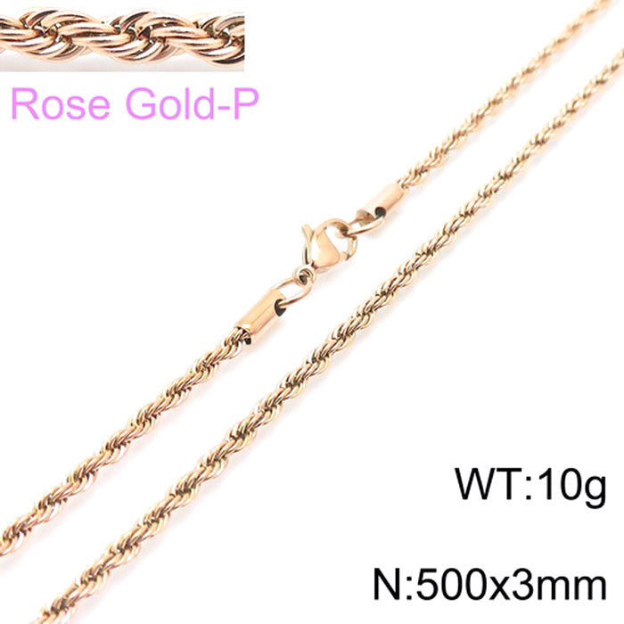 Stainless Steel Rope Chain Necklace