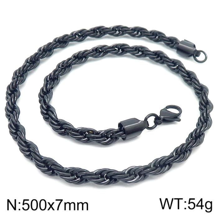 Stainless Steel Rope Chain Necklace