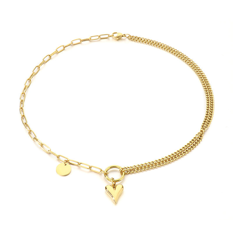 Multi-Chain Heart Pendant Necklace Collection