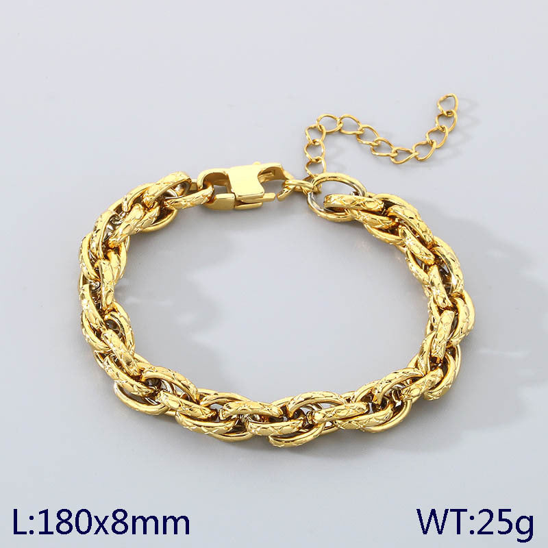Gold & Silver Chain Link Bracelet