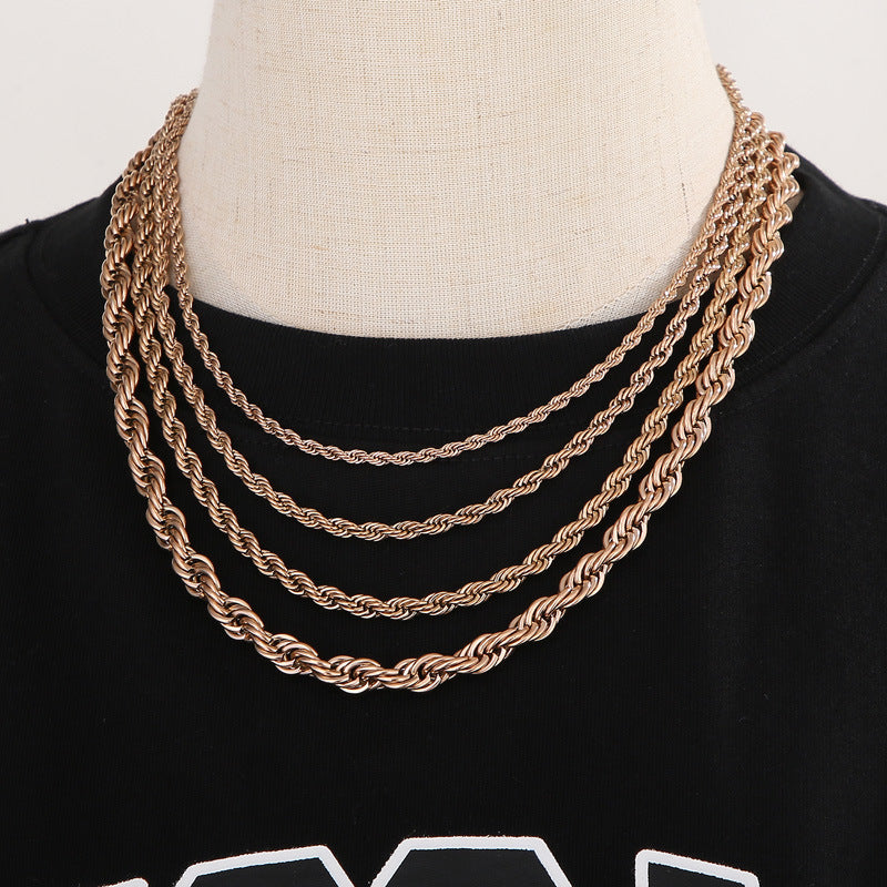 Stainless Steel Rope Chain Necklace